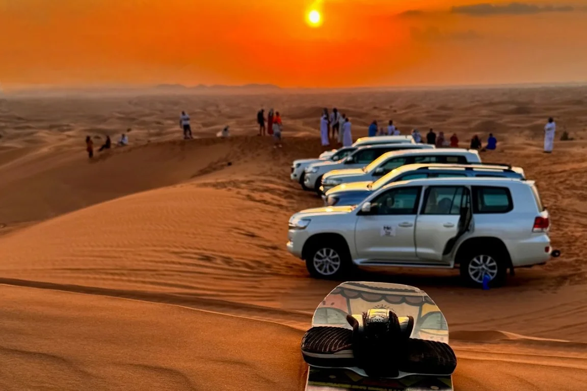 Evening Dune Bashing Sand Boarding BBQ Dinner - Dubai Desert Safaris